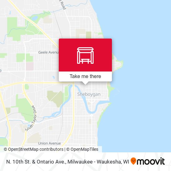 N. 10th St. & Ontario Ave. map