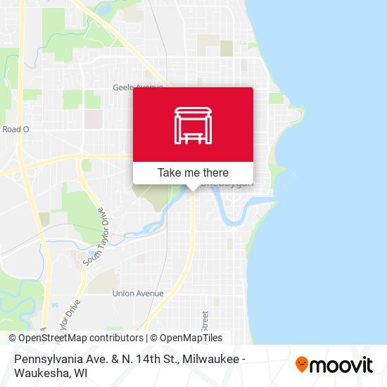 Pennsylvania Ave. & N. 14th St. map