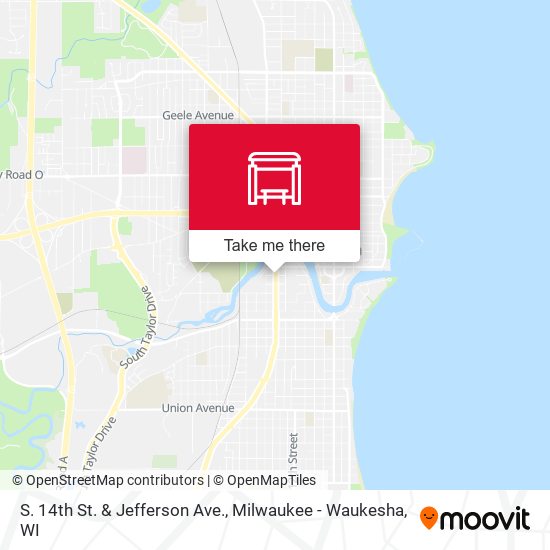 S. 14th St. & Jefferson Ave. map