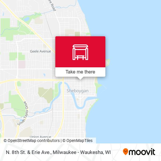 N. 8th St. & Erie Ave. map