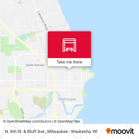 N. 8th St. & Bluff Ave. map