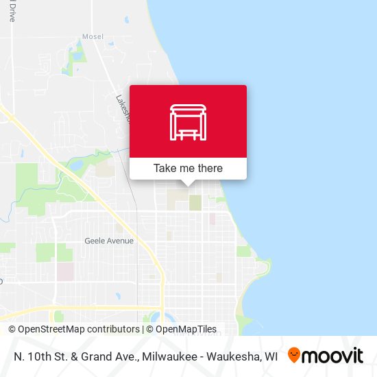 N. 10th St. & Grand Ave. map