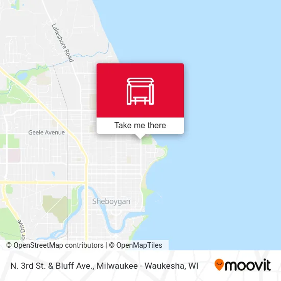 N. 3rd St. & Bluff Ave. map