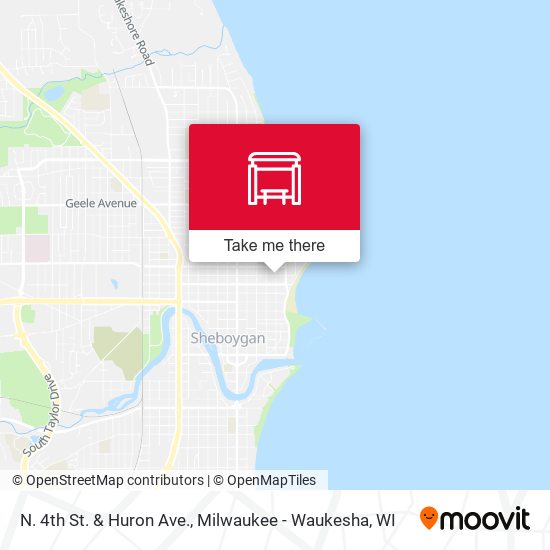 N. 4th St. & Huron Ave. map