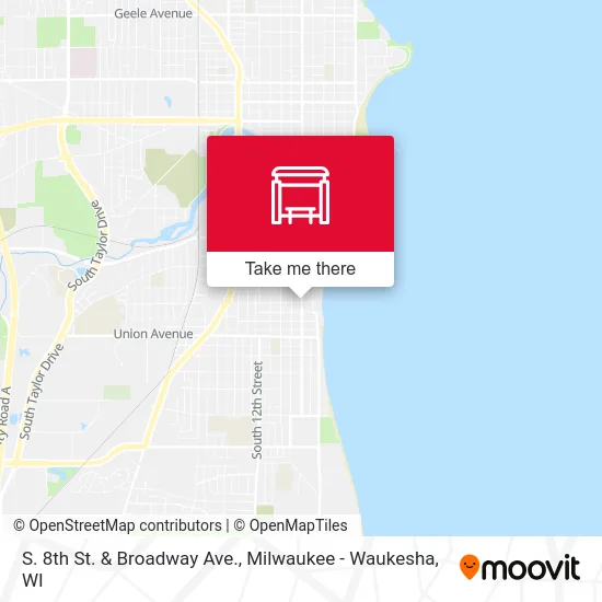 S. 8th St. & Broadway Ave. map