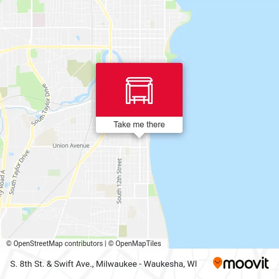 S. 8th St. & Swift Ave. map