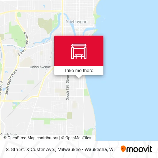 S. 8th St. & Custer Ave. map