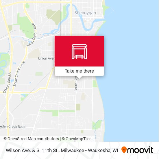 Wilson Ave. & S. 11th St. map