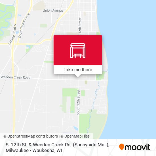 S. 12th St. & Weeden Creek Rd. (Sunnyside Mall) map