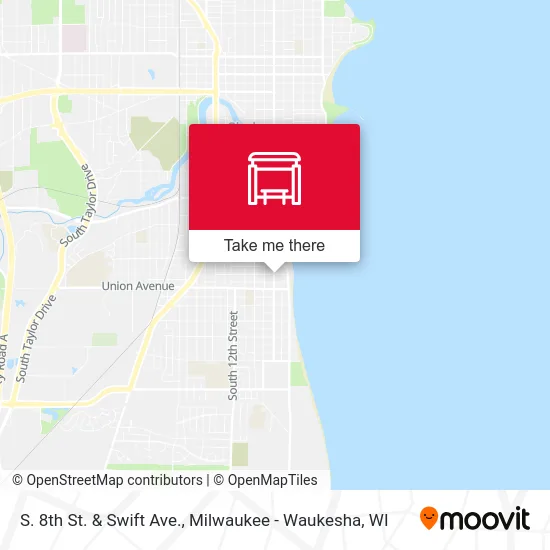 S. 8th St. & Swift Ave. map