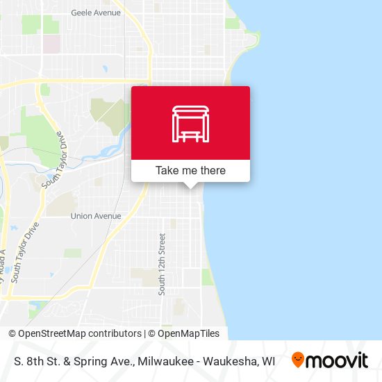 Mapa de S. 8th St. & Spring Ave.