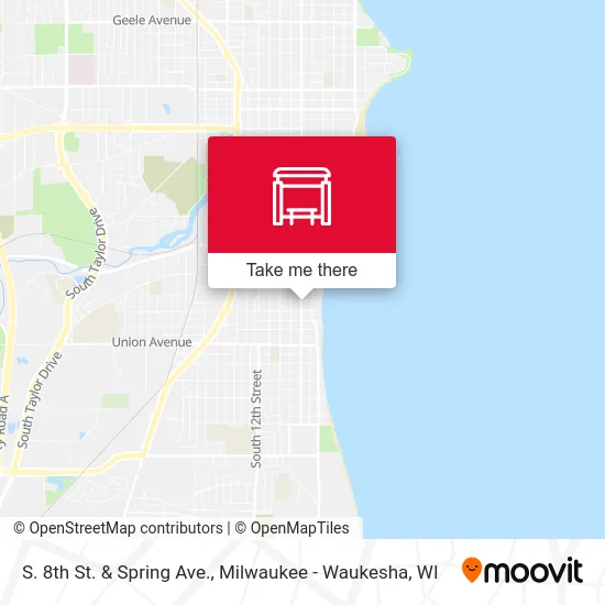 S. 8th St. & Spring Ave. map