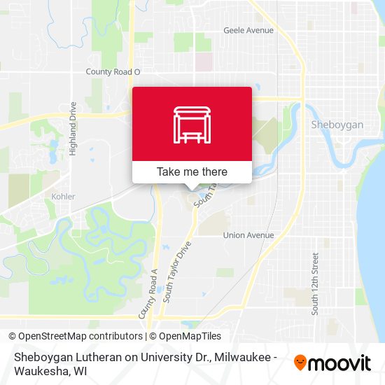 Sheboygan Lutheran on University Dr. map