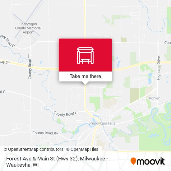 Forest Ave & Main St (Hwy 32) map