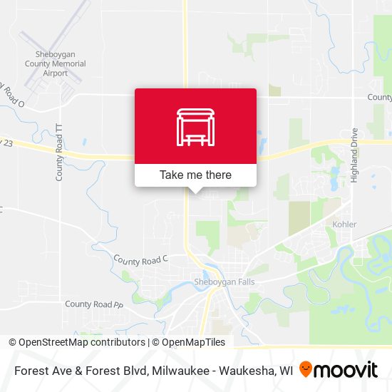 Forest Ave & Forest Blvd map