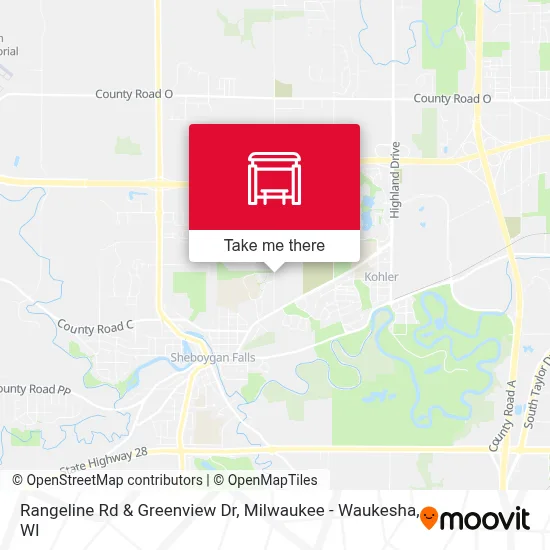 Rangeline Rd & Greenview Dr map