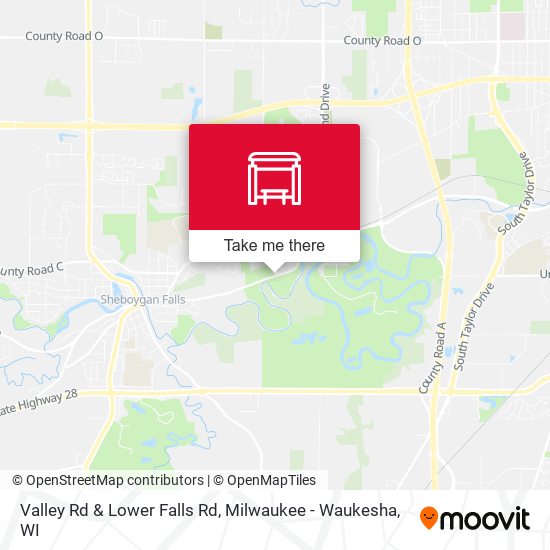 Valley Rd & Lower Falls Rd map