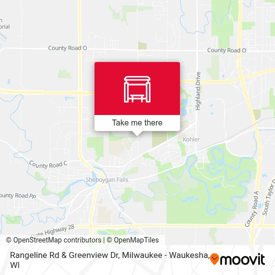 Rangeline Rd & Greenview Dr map