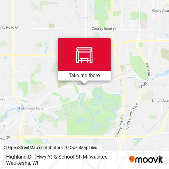 Mapa de Highland Dr (Hwy Y) & School St