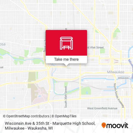 Wisconsin Ave & 35th St - Marquette High School map