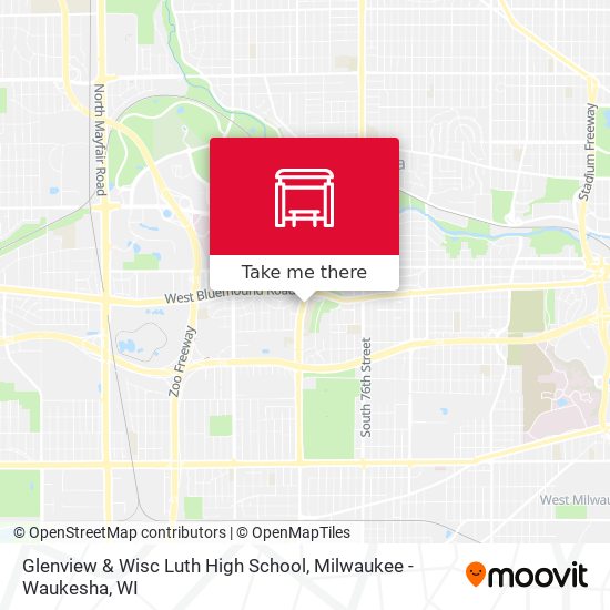 Glenview & Wisc Luth High School map