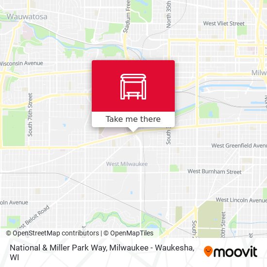 Mapa de National & Miller Park Way