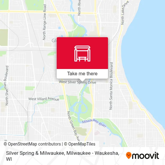 Silver Spring & Milwaukee map