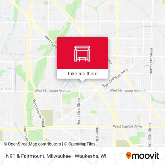 N91 & Fairmount map