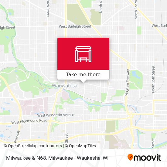 Mapa de Milwaukee & N68