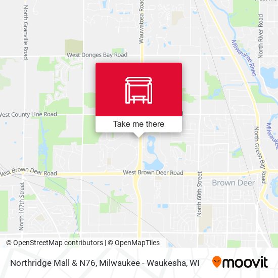 Northridge Mall & N76 map