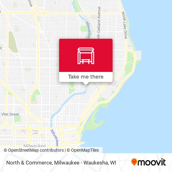 North & Commerce map