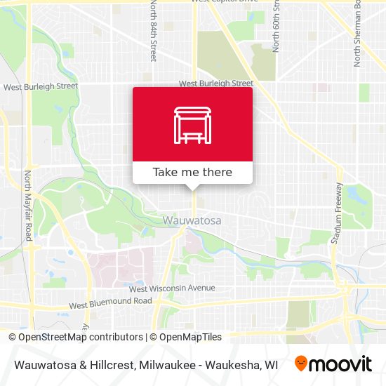 Wauwatosa & Hillcrest map