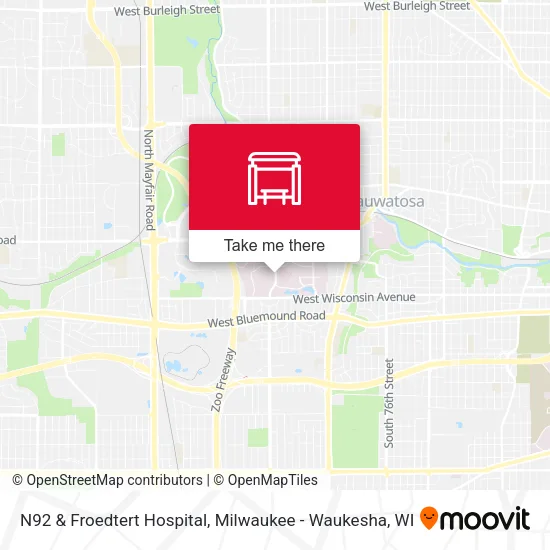 N92 & Froedtert Hospital map