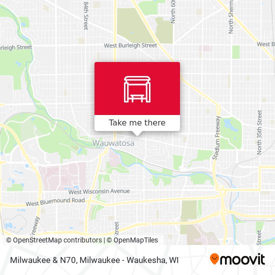 Mapa de Milwaukee & N70