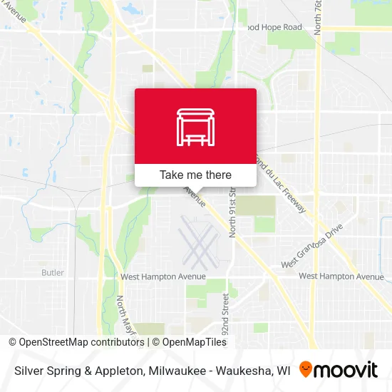 Silver Spring & Appleton map