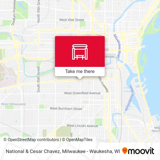 National & Cesar Chavez map