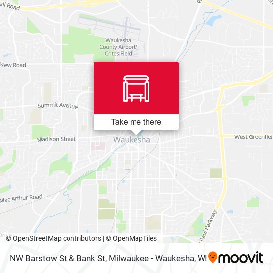 NW Barstow St & Bank St map