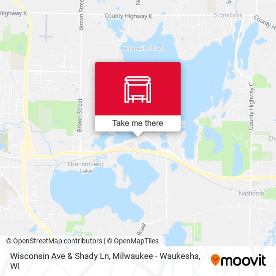Wisconsin Ave & Shady Ln map