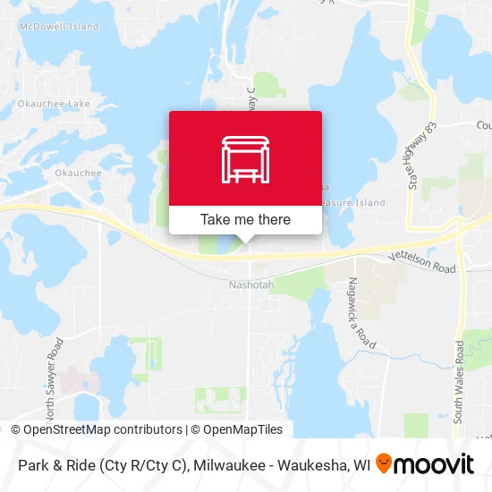 Mapa de Park & Ride (Cty R/Cty C)
