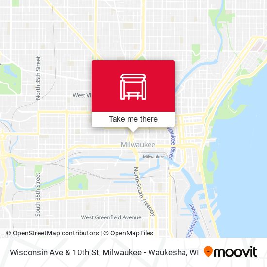 Wisconsin Ave & 10th St map