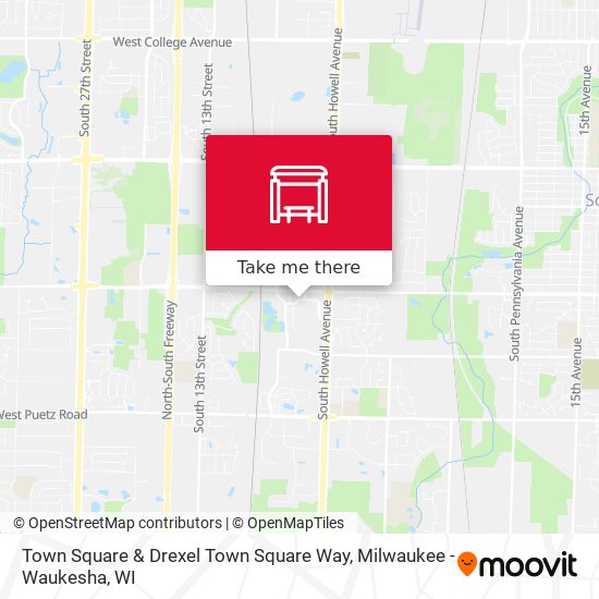 Town Square  & Drexel Town Square Way map