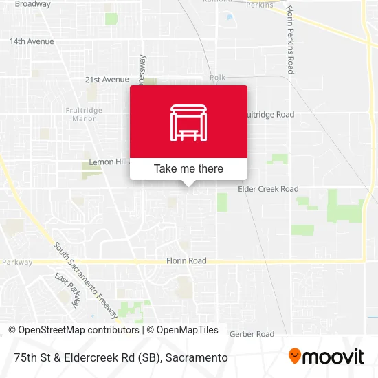 Mapa de 75th St & Eldercreek Rd (SB)