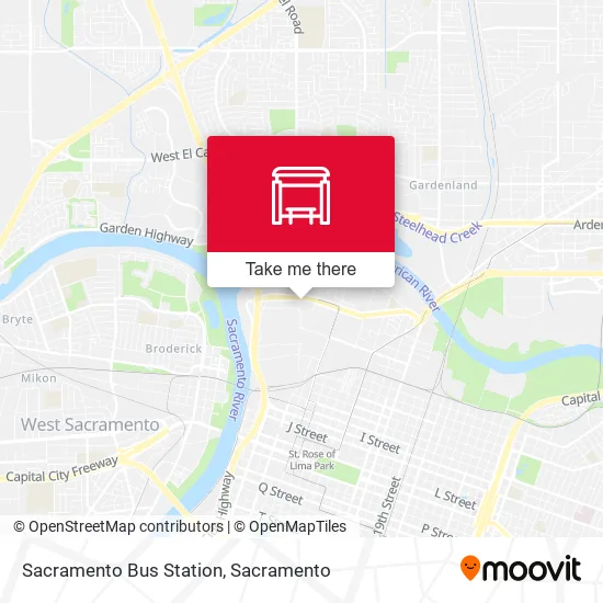 Mapa de Sacramento Bus Station
