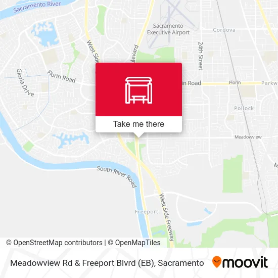 Meadowview Rd & Freeport Blvrd (EB) map