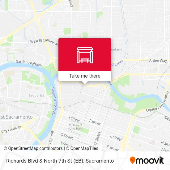 Mapa de Richards Blvd & North 7th St (EB)