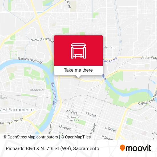 Mapa de Richards Blvd & N. 7th St (WB)