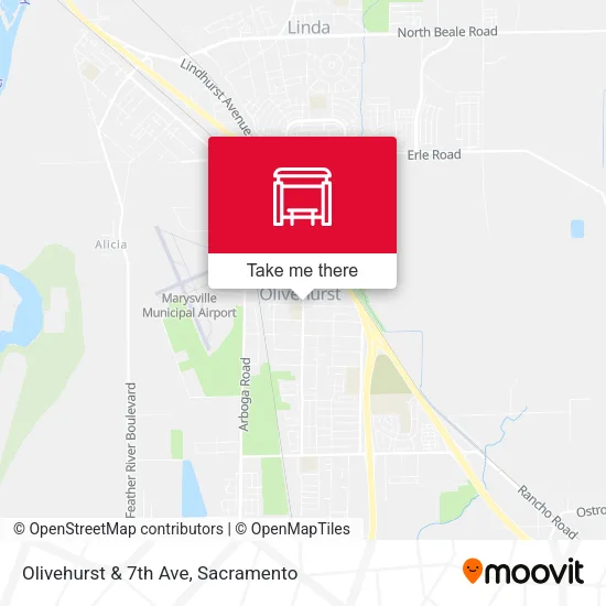 Olivehurst & 7th Ave map