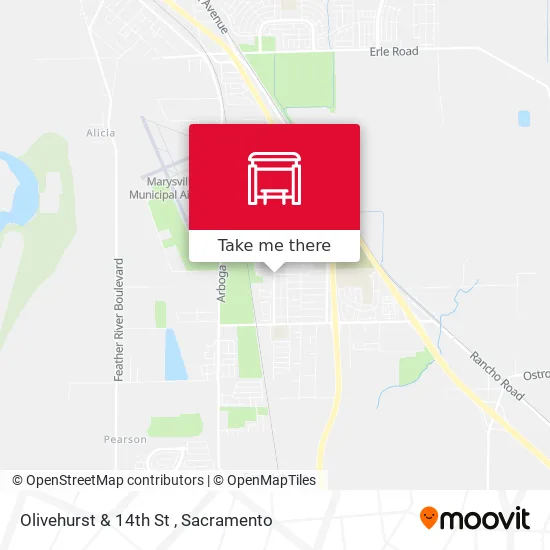 Olivehurst & 14th St map