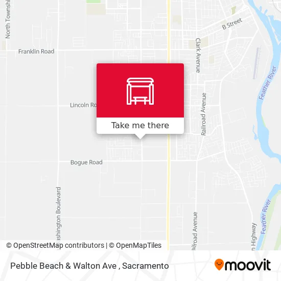 Mapa de Pebble Beach & Walton Ave