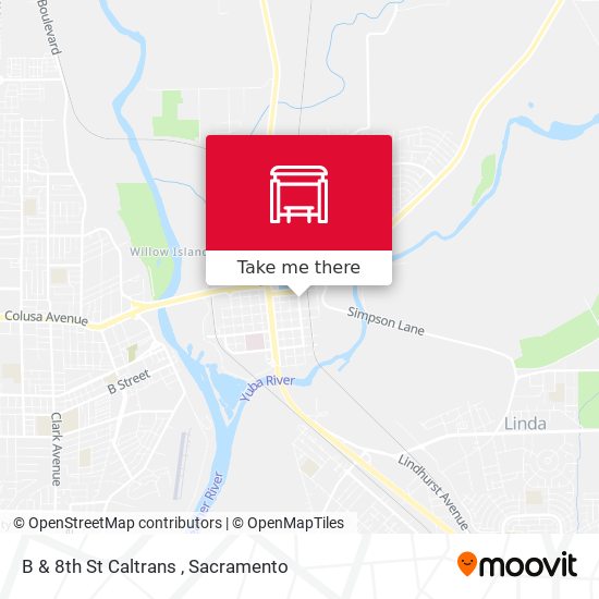 B & 8th St Caltrans map